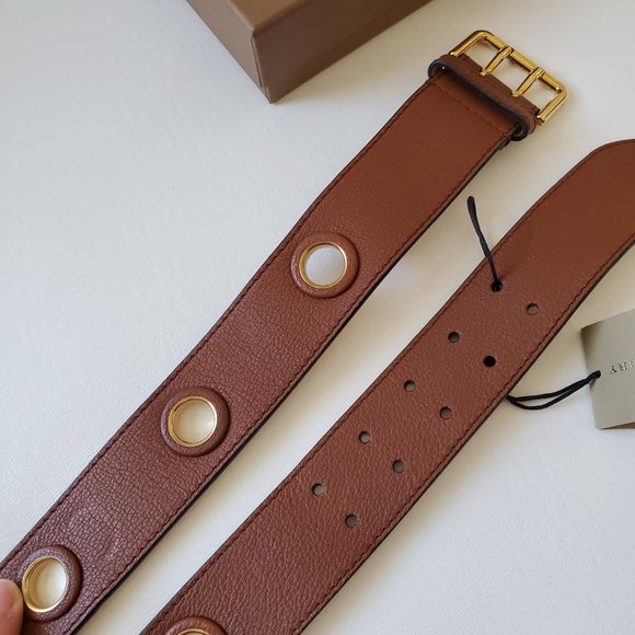 NEW Burberry Italian Eyelet Grommet Leather Belt main image 9
